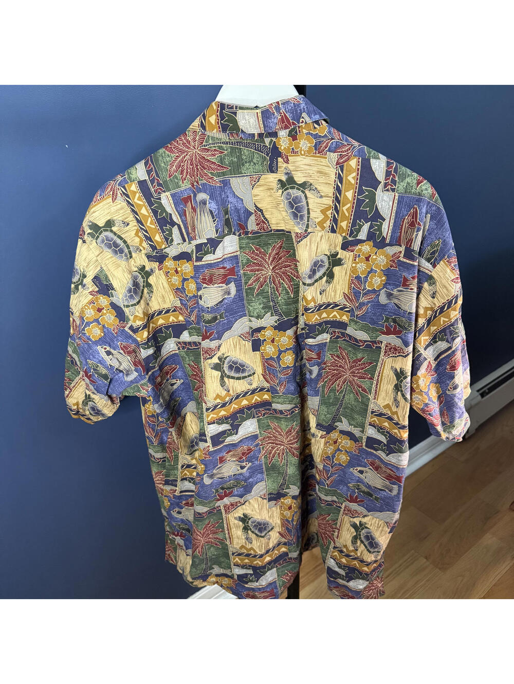 Tori Richard XL Hawaiian Shirt Vintage Island Print Cotton Aloha Made in USA - Picture 2 of 6